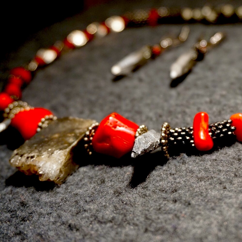Artisan Unique Artsy necklace/earrings set~